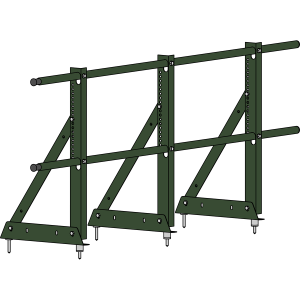 Ограждение кровли ROOFSYSTEMS ECONOM (ТЕКТА) H-600 d25 (круг) RAL 6020 Зеленый хром