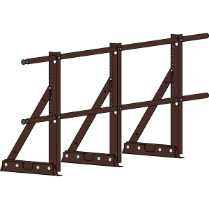 Ограждение кровли ROOFSYSTEMS ECONOM (ТЕКТА) для фальцевой кровли H-600 d25 (круг) RAL 8017 Коричневый шоколад