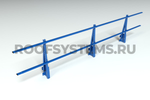 Ограждение парапета кровли ROOFSYSTEMS Elite H-600 мм 40х20 (овал) RAL 5005 Синий насыщенный