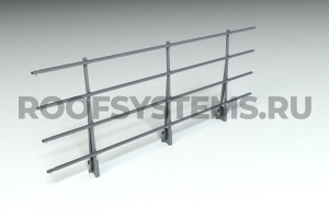 Ограждение парапета кровли ROOFSYSTEMS PRESTIGE H-1200 мм 45х25 (овал) RAL 7024 Серый графит