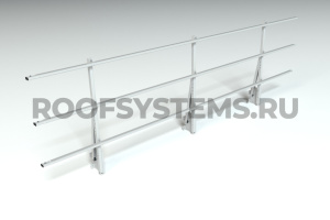 Ограждение парапета кровли ROOFSYSTEMS Elite H-900 мм 40х20 (овал) RAL 7004 Серый