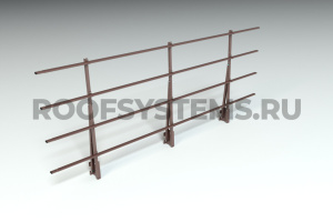 Ограждение парапета кровли ROOFSYSTEMS Elite H-1200 мм 40х20 (овал) RAL 8017 Коричневый шоколад