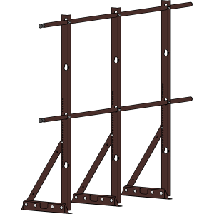 Ограждение кровли ROOFSYSTEMS ECONOM (ТЕКТА) для фальцевой кровли H-1200 d25 (круг) RAL 8017 Коричневый шоколад