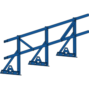 Ограждение кровли ROOFSYSTEMS PRESTIGE для фальцевой кровли ZN H-900 45*25 (овал) NEXT RAL 5005 Синий насыщенный