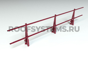 Ограждение парапета кровли ROOFSYSTEMS Elite H-600 мм 40х20 (овал) RAL 3005 Красное вино
