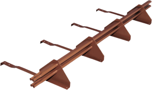 Снегозадержатель трубчатый ROOFSYSTEMS PRESTIGE ZN 45*25 (овал) 3 м для натуральной черепицы RAL 8004 Коричневая медь
