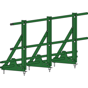 Ограждение кровли со снегозадержателем ROOFSYSTEMS ECONOM (ТЕКТА) H-600 d25 (круг) NEXT RAL 6002 Зеленый лист