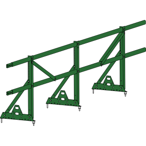 Ограждение кровли ROOFSYSTEMS PRESTIGE ZN H-1200 45*25 (овал) NEXT RAL 6002 Зеленый лист