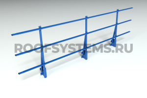 Ограждение парапета кровли ROOFSYSTEMS Elite H-900 мм 40х20 (овал) RAL 5005 Синий насыщенный