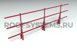 Ограждение парапета кровли ROOFSYSTEMS PRESTIGE H-900 мм 45х25 (овал) RAL 3011 Коричнево-красный