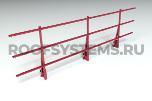 Ограждение парапета кровли ROOFSYSTEMS PRESTIGE H-900 мм 45х25 (овал) RAL 3011 Коричнево-красный