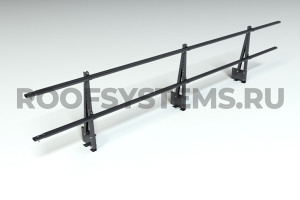 Ограждение парапета кровли ROOFSYSTEMS PRESTIGE H-600 мм 45х25 (овал) RAL 9005 Черный темный