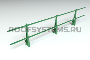 Ограждение парапета кровли ROOFSYSTEMS Elite H-600 мм 40х20 (овал) RAL 6002 Зеленый лист