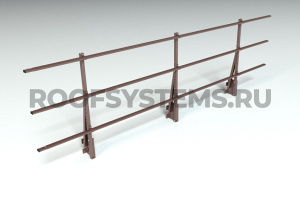 Ограждение парапета кровли ROOFSYSTEMS Elite H-900 мм 40х20 (овал) RAL 8017 Коричневый шоколад