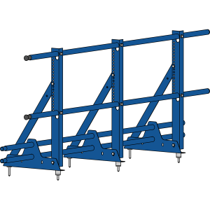 Ограждение кровли со снегозадержателем ROOFSYSTEMS ECONOM (ТЕКТА) H-600 d25 (круг) NEXT RAL 5005 Синий насыщенный