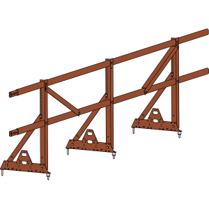 Ограждение кровли ROOFSYSTEMS PRESTIGE ZN H-1200 45*25 (овал) NEXT RAL 8004 Коричневая медь