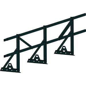 Ограждение кровли ROOFSYSTEMS PRESTIGE для фальцевой кровли ZN H-900 45*25 (овал) NEXT RAL 9005 Черный темный