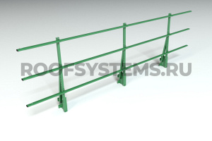 Ограждение парапета кровли ROOFSYSTEMS Elite H-900 мм 40х20 (овал) RAL 6002 Зеленый лист