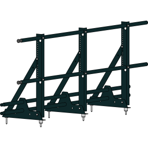 Ограждение кровли со снегозадержателем ROOFSYSTEMS ECONOM (ТЕКТА) H-600 d25 (круг) NEXT RAL 9005 Черный темный