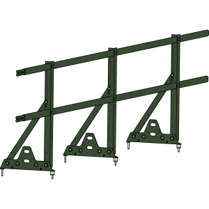 Ограждение кровли ROOFSYSTEMS ELITE H-600 40*20 (овал) NEXT RAL 6020 Зеленый хром