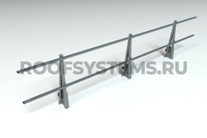 Ограждение парапета кровли ROOFSYSTEMS Elite H-600 мм 40х20 (овал) RAL 7024 Серый графит