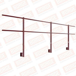Ограждение парапета кровли  NewLine 900 мм RAL 3005 Темно-красный