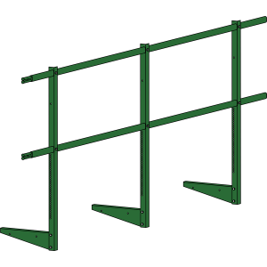 Перила к кровельному мостику ROOFSYSTEMS ELITE Н-680 / 900 / 1000 / 1200 RAL 6002 Зеленый лист