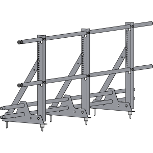 Ограждение кровли со снегозадержателем ROOFSYSTEMS ECONOM (ТЕКТА) H-600 d25 (круг) NEXT RAL 7004 Серый