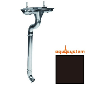 Металлический водосток Aquasystem 150/100 RR 32 (темно-коричневый) матовый