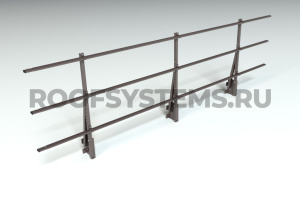 Ограждение парапета кровли ROOFSYSTEMS Elite H-900 мм 40х20 (овал) RAL 8019 Серо-коричневый