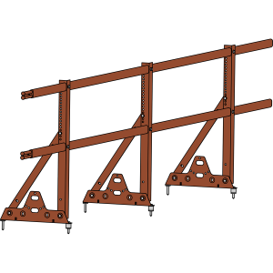 Ограждение кровли ROOFSYSTEMS ELITE H-600 40*20 (овал) NEXT RAL 8004 Коричневая медь