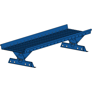 Переходной мостик ROOFSYSTEMS PRESTIGE ZN 360 NEXT для фальцевой кровли 1,2 м RAL 5005 Синий насыщенный