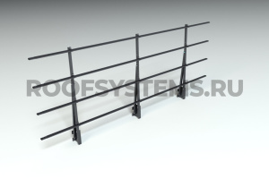 Ограждение парапета кровли ROOFSYSTEMS Elite H-1200 мм 40х20 (овал) RAL 9005 Черный темный