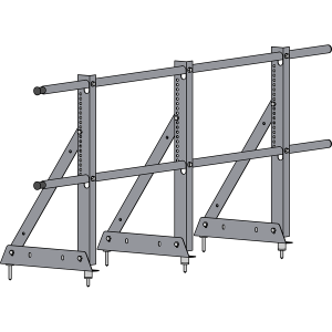 Ограждение кровли ROOFSYSTEMS ECONOM (ТЕКТА) H-600 d25 (круг) RAL 7004 Серый