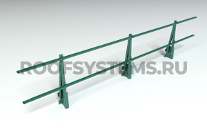Ограждение парапета кровли ROOFSYSTEMS Elite H-600 мм 40х20 (овал) RAL 6005 Зеленый мох