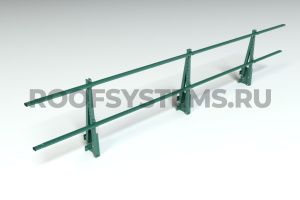 Ограждение парапета кровли ROOFSYSTEMS Elite H-600 мм 40х20 (овал) RAL 6005 Зеленый мох