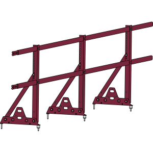 Ограждение кровли ROOFSYSTEMS ELITE H-600 40*20 (овал) NEXT RAL 3005 Красное вино