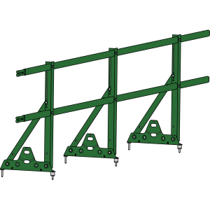 Ограждение кровли ROOFSYSTEMS ELITE H-600 40*20 (овал) NEXT RAL 6002 Зеленый лист