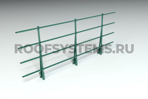 Ограждение парапета кровли ROOFSYSTEMS Elite H-1200 мм 40х20 (овал) RAL 6005 Зеленый мох
