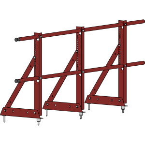 Ограждение кровли ROOFSYSTEMS ECONOM (ТЕКТА) H-600 d25 (круг) RAL 3009 Красная окись