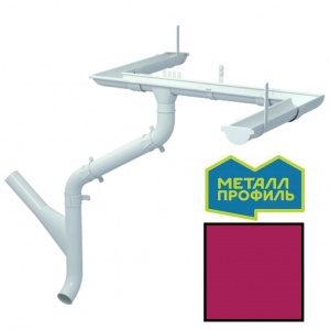 Металлический водосток Foramina Металл Профиль Престиж 150/100 Р 363 (красный)