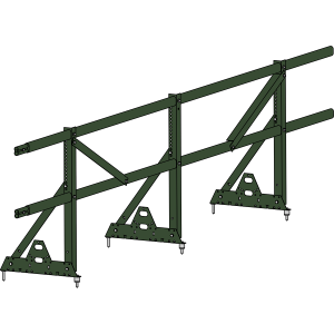 Ограждение кровли ROOFSYSTEMS PRESTIGE ZN H-1200 45*25 (овал) NEXT RAL 6020 Зеленый хром