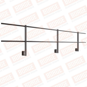 Ограждение парапета кровли  NewLine 600 мм RAL-8019 Серо-коричневый