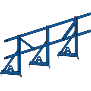 Ограждение кровли ROOFSYSTEMS PRESTIGE ZN H-1200 45*25 (овал) NEXT RAL 5005 Синий насыщенный