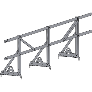 Ограждение кровли ROOFSYSTEMS PRESTIGE ZN H-1200 45*25 (овал) NEXT RAL 7004 Серый