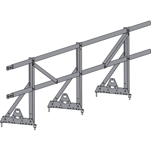 Ограждение кровли ROOFSYSTEMS PRESTIGE ZN H-1200 45*25 (овал) NEXT RAL 7004 Серый