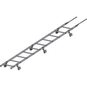Кровельная лестница ROOFSYSTEMS PRESTIGE ZN 45х25 (овал) 400 для фальцевой кровли 3 м RAL 7004 Серый