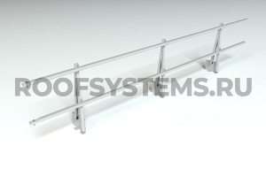 Ограждение парапета кровли ROOFSYSTEMS PRESTIGE H-600 мм 45х25 (овал) RAL 7004 Серый
