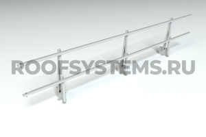 Ограждение парапета кровли ROOFSYSTEMS PRESTIGE H-600 мм 45х25 (овал) RAL 7004 Серый