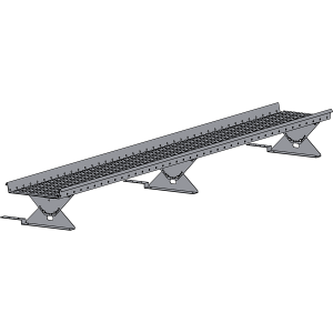 Переходной мостик ROOFSYSTEMS PRESTIGE ZN 360 для композитной черепицы 2,5 м RAL 7004 Серый